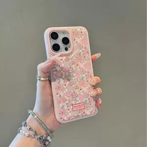 Hoa hồng vỡ cho iPhone 17 16pro trường hợp 11 promax 15Plus trống gói