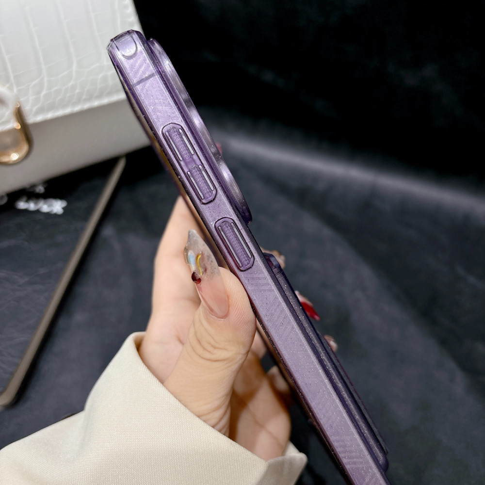 Lấp Lánh Có Khe Cắm Thẻ & Giá Đỡ Gấp Ốp Lưng Điện Thoại Samsung Galaxy S26 S25 S24 S23 Plus Siêu Trong Suốt Nhiều Màu Sắc Chống Rơi Vỏ Sáng Thời Trang Chống Trơn Trượt