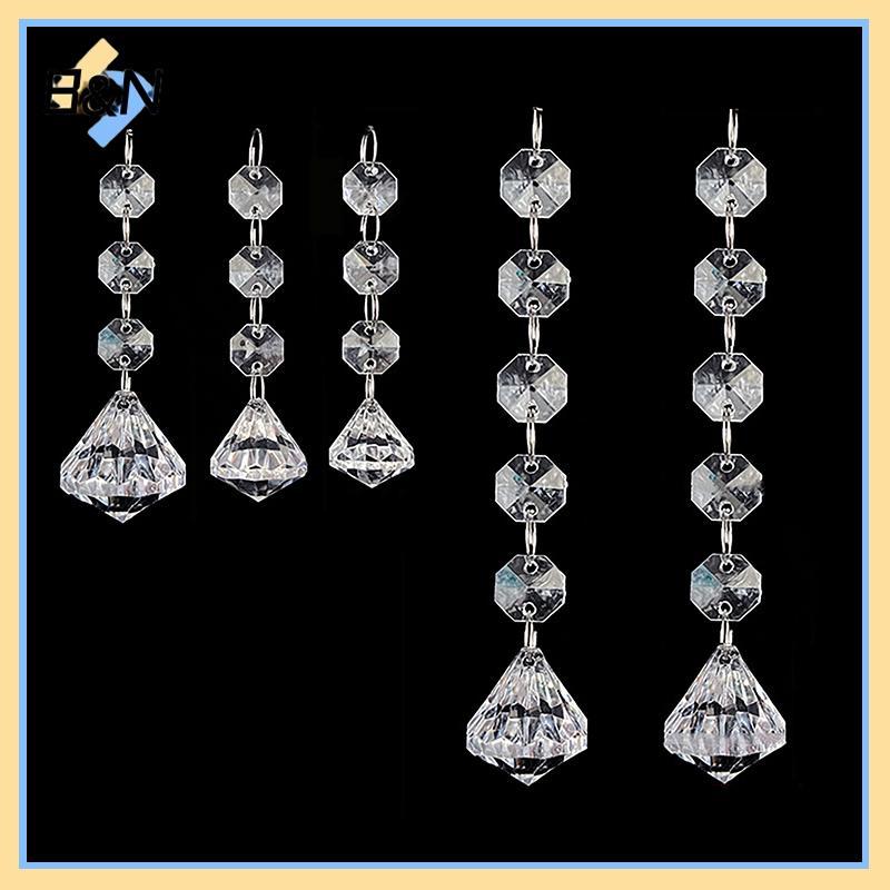 B & N 10 Chiếc Acrylic Pha Lê Hạt Mặt Dây Chuyền Vòng Hoa Đèn Chùm Treo Tiệc Cưới Trang Trí Bàn Trung Tâm Rèm DIY.