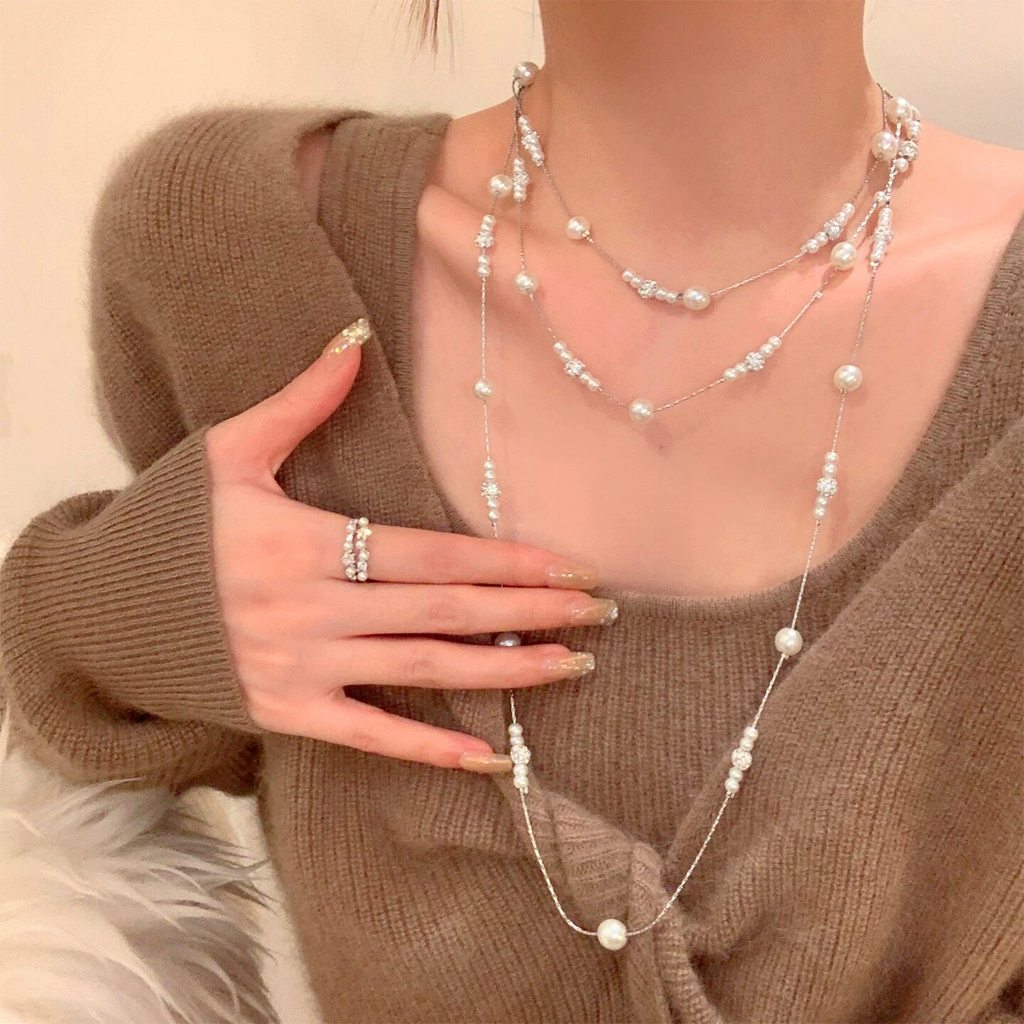 Vòng cổ ngọc trai sáng bóng, cao cấp - Phụ kiện thời trang dành cho nữ