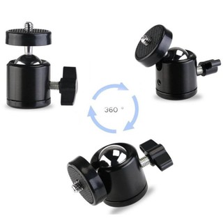 【COD】Thiết bị đầu bi hỗ trợ xoay 360 độ mượt mà, kết nối với chân máy ảnh hoặc chân đèn qua cổng vít 1/4 inch.