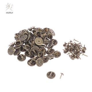 Hộp 50 bộ phụ kiện trang sức kim loại gồm chốt, trâm và huy hiệu giá đỡ ve áo cho làm thủ công.
