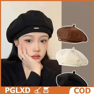 Mũ nồi họa sĩ hình bát giác phong cách Hàn Quốc cho nữ màu trơn