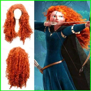 YB1 - Tóc giả Công chúa Brave Merida từ Pixar với tóc xoăn mềm mại cho cosplay và chụp hình
