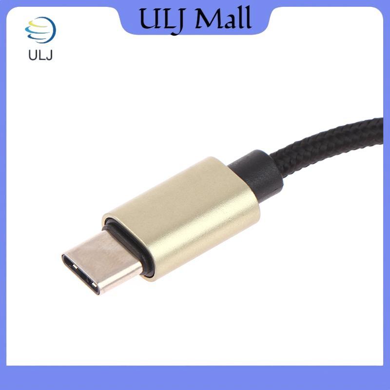 Cáp âm thanh ULJ Type C sang RCA 2 Bộ chuyển đổi dây Aux RCA Dây âm thanh USB C cho máy tính xách tay Bộ khuếch đại loa điện thoại di động Bộ khuếch đại công suất âm thanh Cáp bện 1 mét.