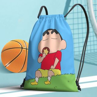 Hoạt Hình Hoạt Hình Sinh Viên Crayon Shin-Chan Series Sinh Viên Dây Rút Túi Bảo Quản Vai Đôi Dung Tích Lớn Túi Bóng Rổ Di Động Có Giá Trị Cao
