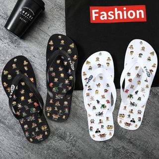 Mùa Hè Bán Chạy Flip-Flops Nam Nữ Crayon Shin-Chan Nhà Hàng Ngày Chống Trơn Trượt Flip-Flops Thời Trang Cặp Đôi Sinh Viên