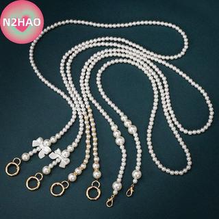 N2HAO Dễ Thương 100-120cm Ví Ngọc Trai Dây Đeo Đính Hạt Dây Xích Thay Thế Túi Ngọc Trai Dây Xích DIY Túi Phụ Kiện Túi Xách n