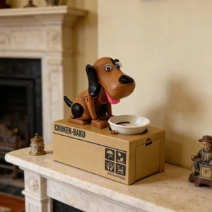 Cc Fun Dog Steal Coin Piggy Banks có nắp truy cập dễ dàng Robot sắp xếp tiền để trang trí nhà cửa và công cụ tiết kiệm