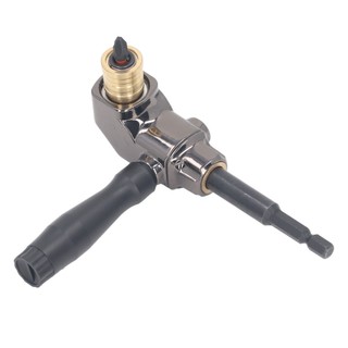 Máy khoan góc phải HOMEHAVEN, Bộ chuyển đổi máy khoan 90 độ tự khóa, Tay cầm ABS có thể tháo rời 1 / 4 "Tua vít tác động chuôi lục giác Mở rộng góc khoan