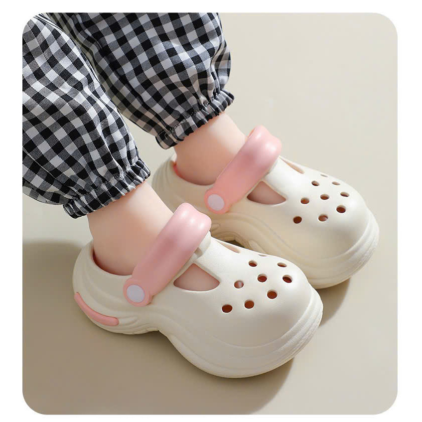 ( hàng sẵn ) sandal bé gái dép sục cho bé trai mềm êm chân mẫu mới đế chống trượt QCCC E2601 ( ảnh thật )