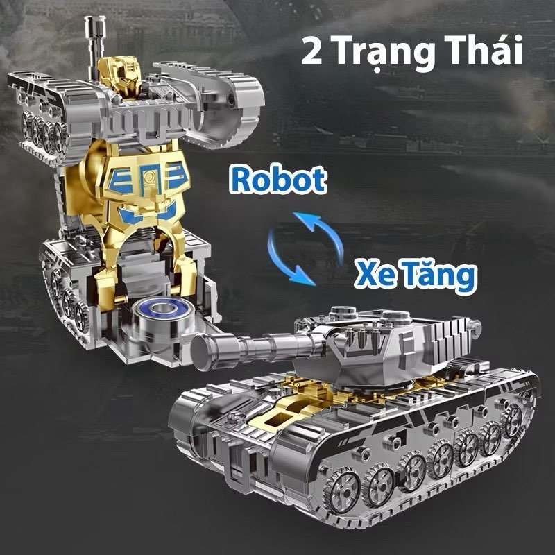T Tank Robot Fidget Spinner Đồ chơi giải nén Robot xoay biến dạng