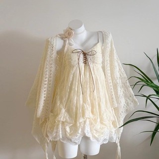 [Pre-Order]-Váy Ren Mùa Xuân, Áo Choàng Mùa Hè Dễ Thương Phong Cách Nhẹ Nhàng.