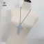 Mặt Dây Chuyền Choker Gỗ Tự Nhiên Hình Thiên Thần và Chữ Thập, Phong Cách Retro
