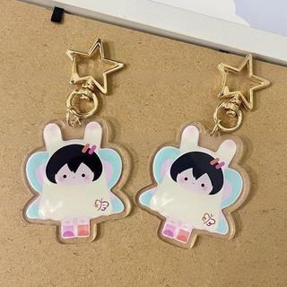 Thai CP Emibonnie Jossgawin Juniormark Cosplay Keychain Unisex Kawaii Acrylic Pendant Keyring Key Chain Bag Ac