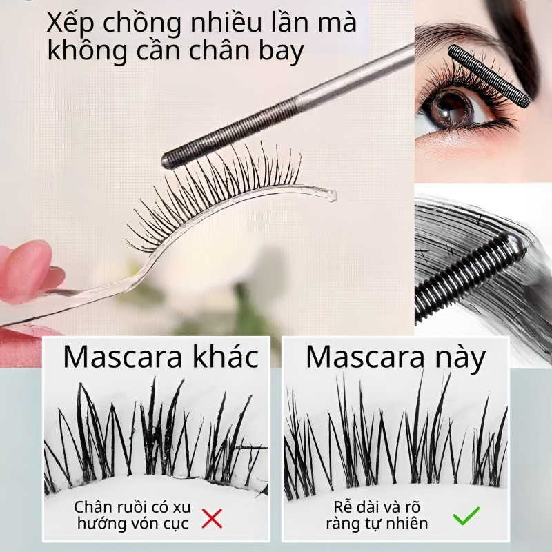 【Chống Thấm Nước/ Lâu Trôi 24H】Kem Lót Mi Dạng Ống Thép / Dưỡng Mi Chắc Khỏe / Làm Cong Mi 3D Tự Nhiên / Dạng Tuýp Nhỏ Tiện Lợi