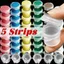 YOLOGO 5Strips 2 / 3 / 5ml Hộp sắc tố khớp rỗng, 2ml / 3ml / 5ml Có nắp Cốc sơn rỗng, Hộp đựng trong suốt có thể đổ lại để vẽ tranh nghệ thuật