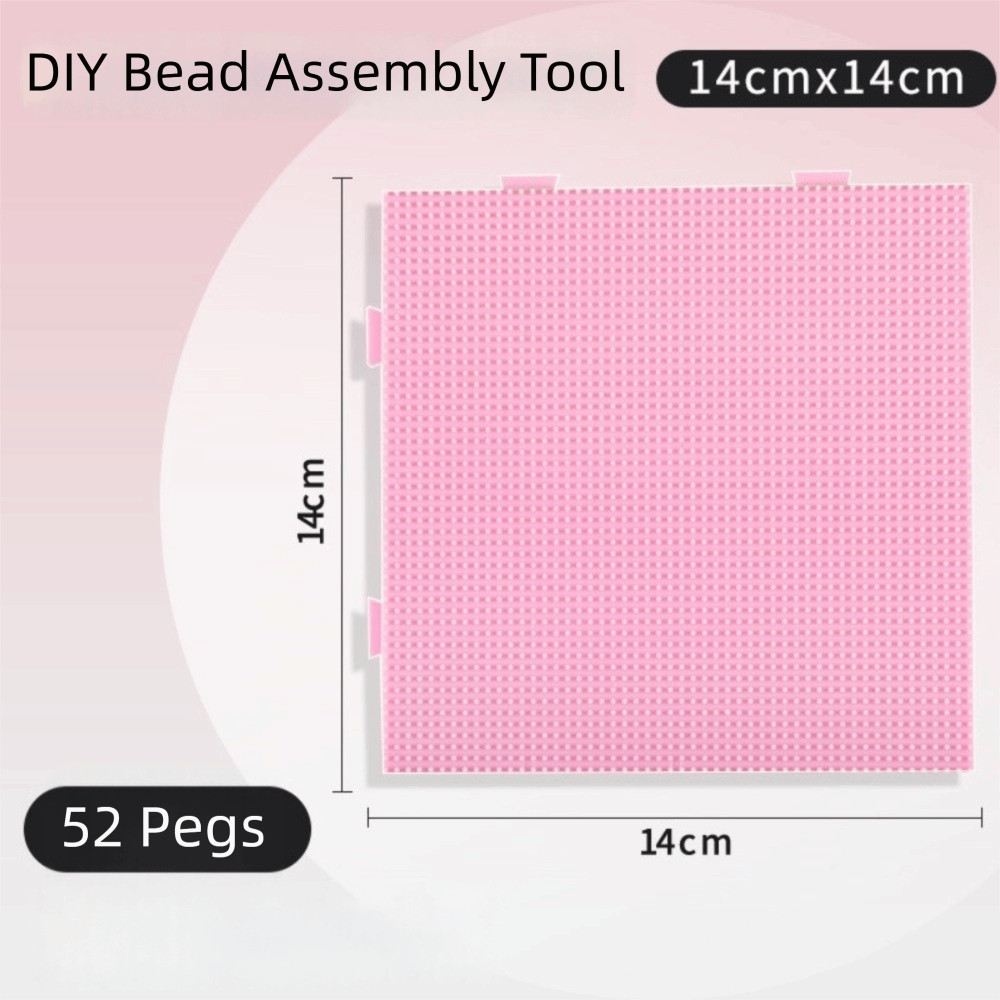 Hạt Perler Hama ĐƠN GIẢN, Tự Làm Xếp Hình Mẫu Tròn Chịu Nhiệt Chất Lượng Cao, Ba Chiều 52 * 52 Chấm Thủ Công Trang Trí Bảng Đậu 2.6mm Câu Đố Giáo Dục