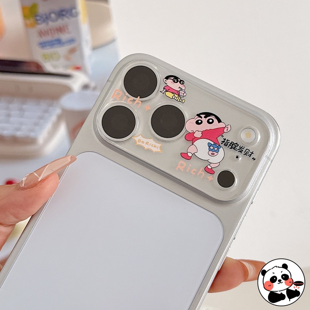 Kính Bảo Vệ camera Dễ Thương Cho iPhone 17 Pro Max 16 15 14 Pro Max Ống Kính Phim Hoạt Hình Doremon Crayon Shin-chan Kitty Cat Patrick Star Snoopy Moon HD Kính Bảo Vệ Full Cover
