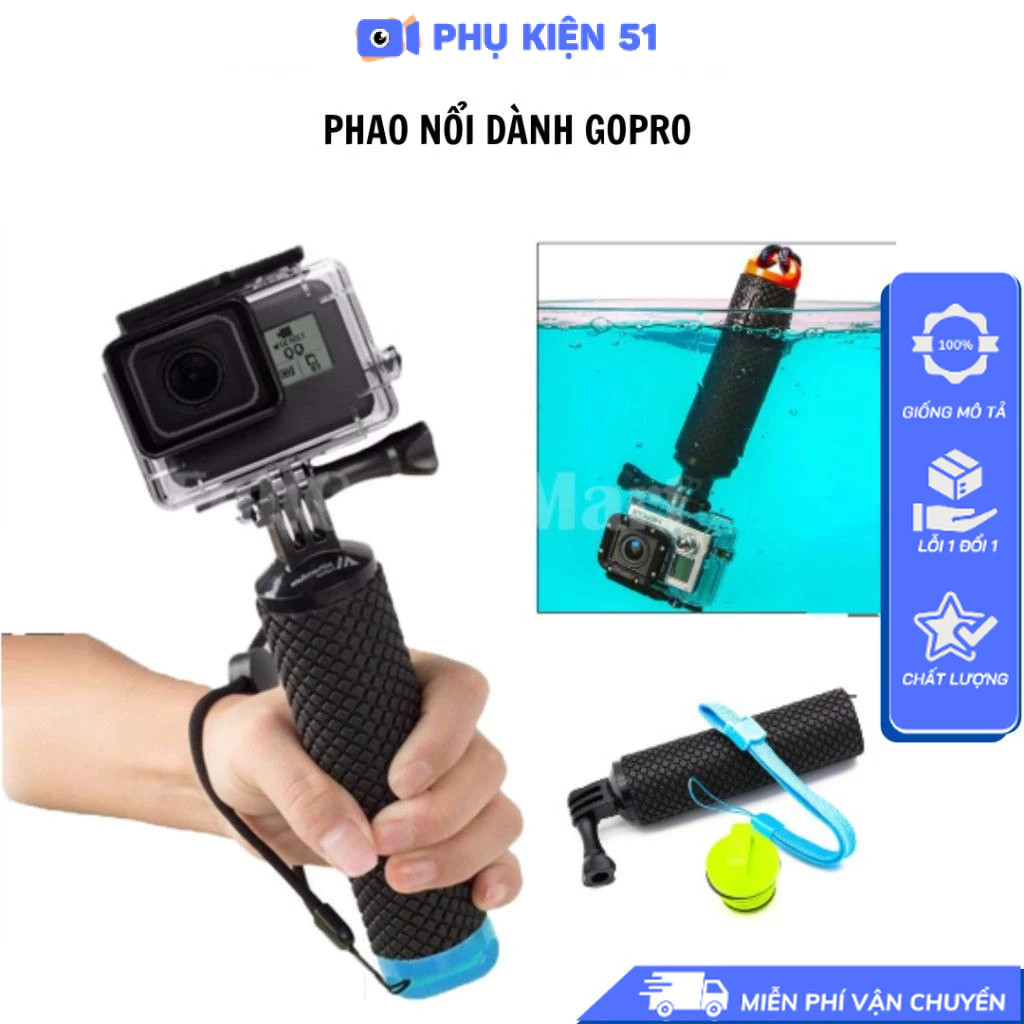 Tay cầm phao nổi cho Actioncam chống nước bơi lặn nổi trên mặt nước