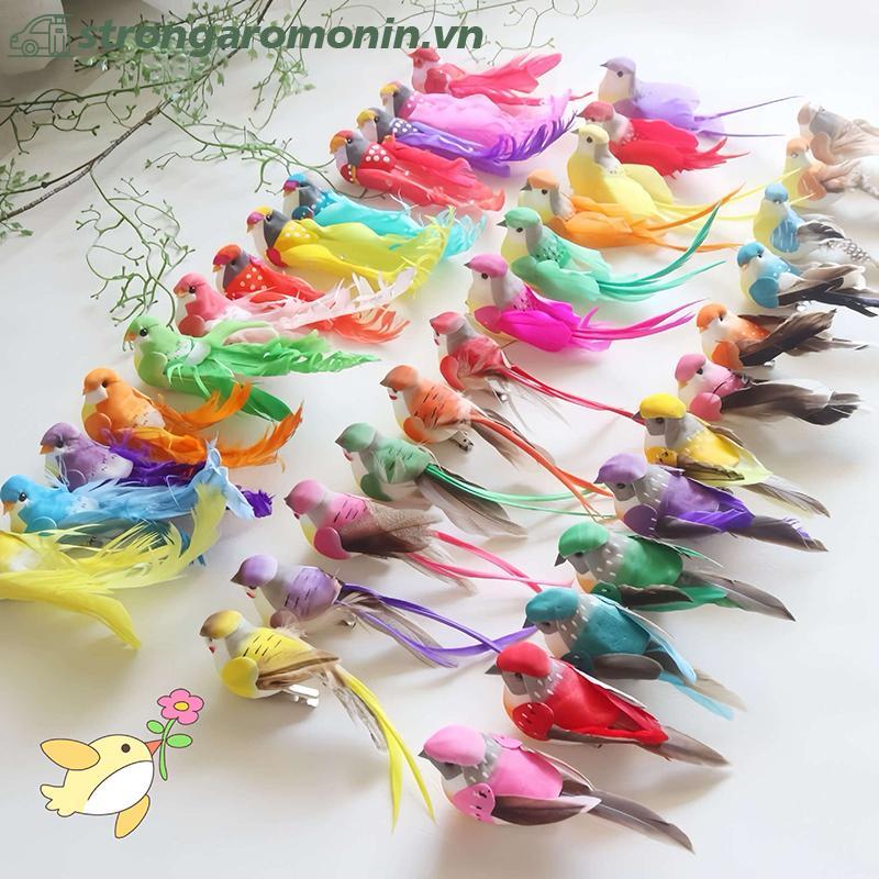 ST Xốp Mô Phỏng Lông Chim Mô Hình DIY Cưới Trang Trí Sân Vườn Nhà (60-100 Cái) ST