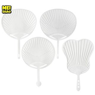 MeiShao 10 Mảnh Nhựa Trắng Sáng Tạo Bền Nhật Bản Quạt Sasuke DIY Bộ Quạt Khung Cho Hàng Thủ Công Quạt Tay Làm Đẹp