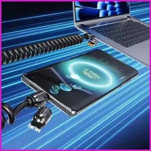 Cáp Sạc Nhanh 4 Trong 1 Sạc Xoay 360 Độ Có Thể Thu Vào Cáp Sạc Điện Thoại Cho Điện Thoại Xe Điện lyuvn