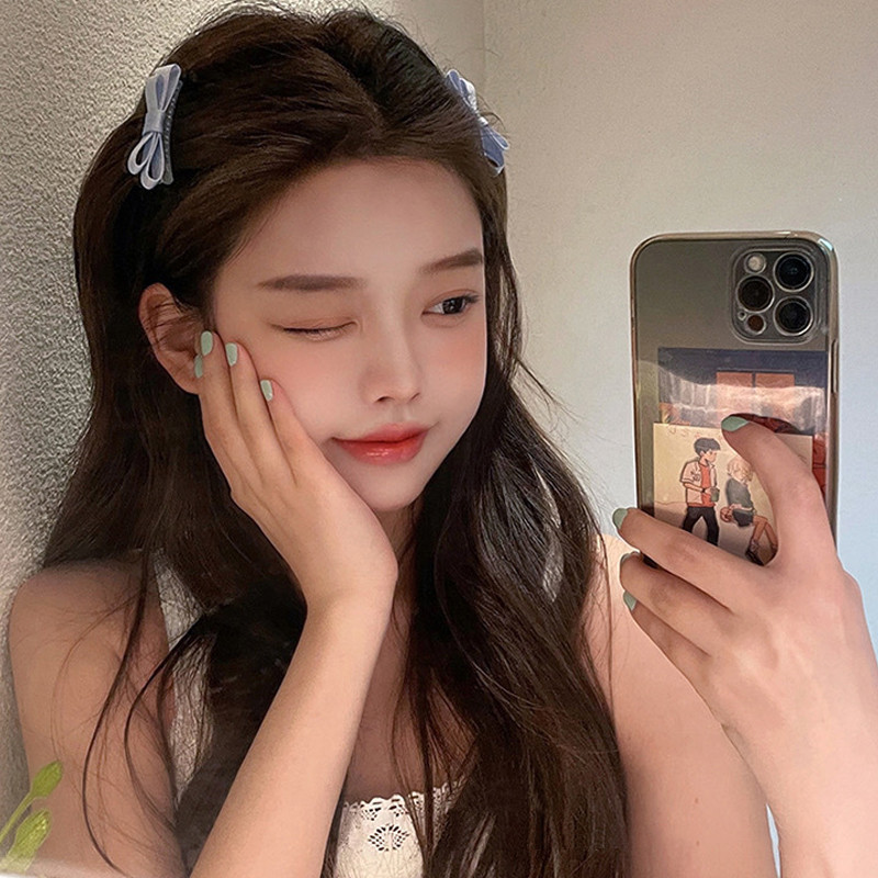 ❤️Love❤️Xược Tóc Đính Nơ Tạo Độ Bồng Cho Nữ, Lược Cài Tóc Nơ Phong Cách Tiểu Thư