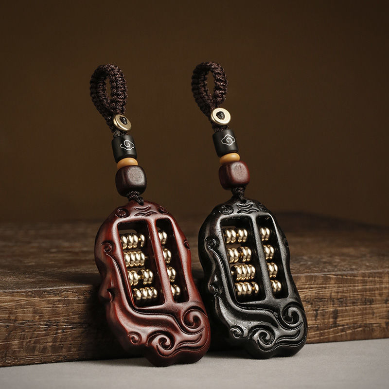 Ebony Abacus Xe Móc Khóa Sáng Tạo Mặt Dây Chuyền Mặt Dây Chuyền Móc Chìa Khóa 26.3.12
