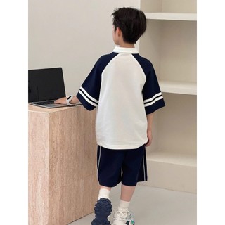 Bộ quần áo bé trai 18-52kg mẫu MESMG. Thiết kế cổ polo cá tính, chất liệu đẹp, thoáng mát. NL14