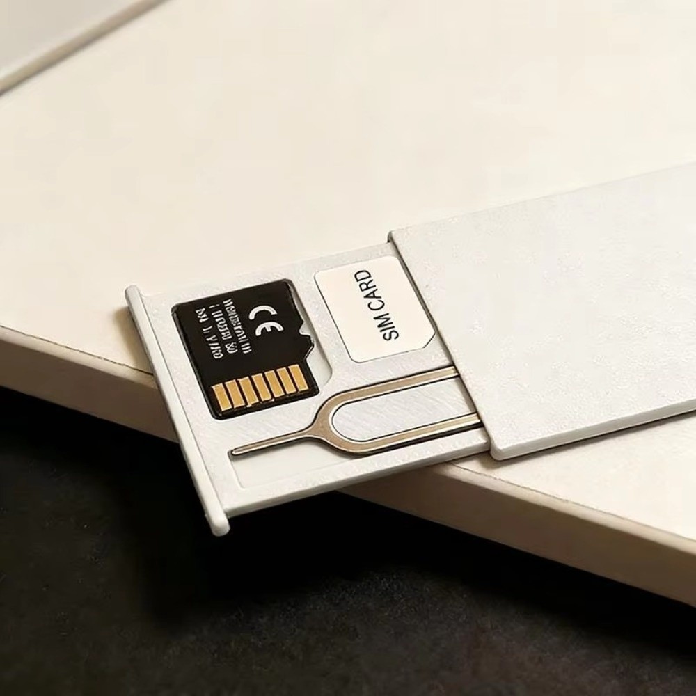 HIGHVIEWLS 1 cái Hộp lưu trữ thẻ nhớ 1 khe TF/Micro SD chống sốc, kèm 2 khe SIM có chốt đẩy