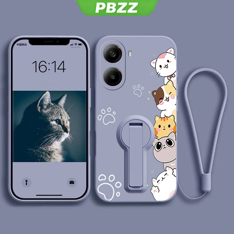 Ốp cho Xiaomi POCO X7 Pro POCO X7 2025 Redmi A5 4G Ốp điện thoại Ốp mềm Ốp silicon lỏng chống sốc thiết kế mới Mèo hoạt hình thẩm mỹ có giá đỡ ytxzdzmm01