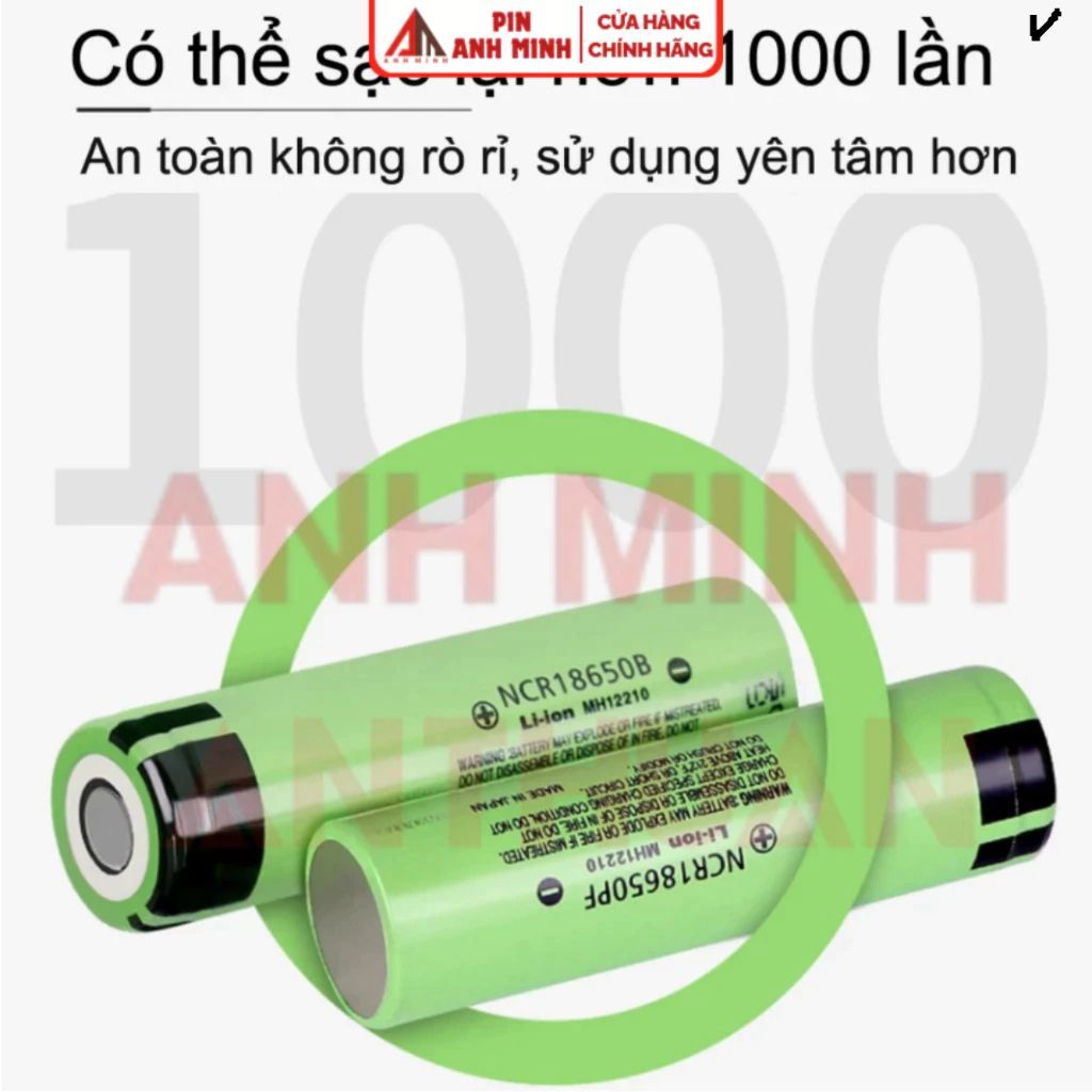 Pin sạc 18650 3.7V 4.2V dung lượng thực tế 1300mAh bao test dùng cho thiêt bị cầm tay, quạt, đèn pin