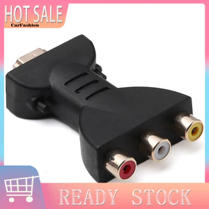 < CarFashion > Bộ chuyển đổi Video âm thanh AV tổng hợp từ nam sang 3 RCA cho TV