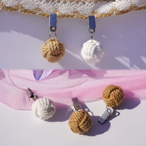 MỘT Vải Lanh Cotton Tròn Khăn Trải Bàn Kẹp Trang Trí Lễ Hội