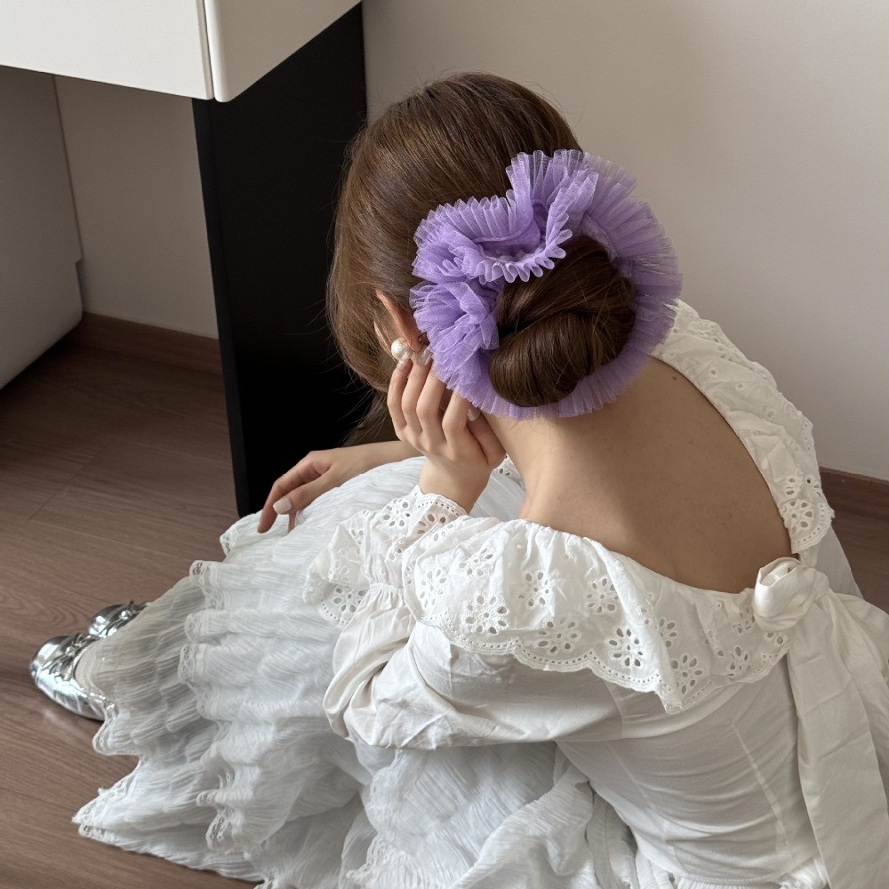 Hululu - Dây buộc tóc mềm mại phong cách cổ tích, cao cấp với dây cao su scrunchy