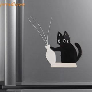 Tủ lạnh mèo JARREDIWWO, Acrylic Black Cat Pushing Cat Hair Collector, Cơ sở trang trí tưởng niệm thú cưng Mới lạ Sáng tạo Bình đựng tủ lạnh Trang trí văn phòng