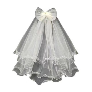 Khăn Lau Cô Dâu Phong Cách Hàn Quốc, Mẫu Fluffy Veil 24 Màu Trắng - Ảnh Cưới