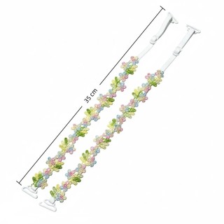 FURNIGO 1 Cặp Dây Đeo Áo Ngực Hoa, Dây Đeo Vai Co Giãn Có Thể Điều Chỉnh, Hoa Ren Chống Trơn Trượt Với Ren Viền Hoa Thắt Lưng Vai Nữ