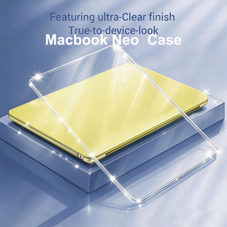 Ốp lưng trong suốt siêu mỏng mờ / rùng rợn cho Macbook Neo 13 A3404, Air Pro M1 M2 M3 M4 M5 Vỏ cứng bằng nhựa Phụ kiện bảo vệ máy tính xách tay