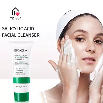 [TDiepf] BIOAQUA Salicylic Acid Sữa rửa mặt Điều Hỗ trợ giảm mụn Dưỡng ẩm Kiểm soát dầu Chăm sóc da Mặt Sữa rửa mặt Sữa rửa mặt Sữa rửa mặt Chăm sóc da MỚI
