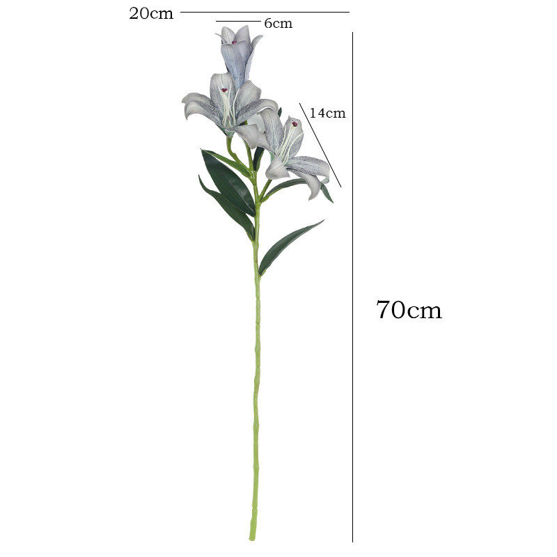 [Sẵn Sàng] Hoa Ly Giả Phong Cách Phục Hưng Châu Âu 70cm (3 Đầu Hoa) Hoa Lụa Cao Cấp Decor Phòng Khách Bàn Ăn Sang Trọng Phụ Kiện Chụp Ảnh (1 Cành)