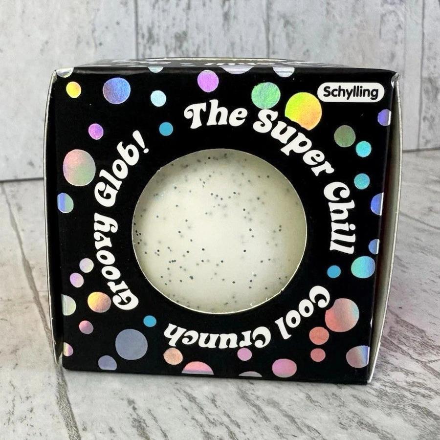 Schylling NeeDoh Quả Cầu Tuyết Crunch Bóp Bóng Trắng Họa Tiết Co Giãn Cảm Giác Fidget Đồ Chơi