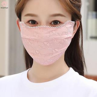 Mặt nạ ren lụa băng mỏng đa năng, tấm che nắng màu trơn với dây đeo tai, bảo vệ chống tia cực tím.