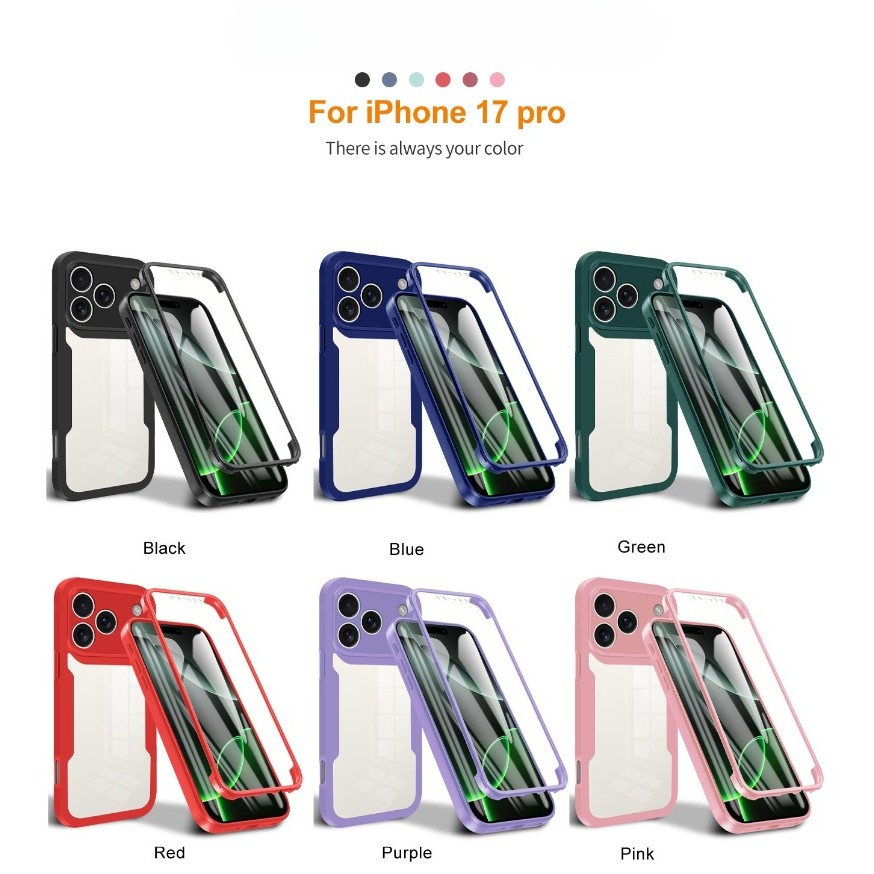 Tương Thích Cho iPhone 14 Pro Max 14 Plus 13 Pro Max 13 Mini 12 Pro Max XS MAX XR X Cover 360 Độ Hai Mặt Full Cover Protetcion Soft Acrylic Slim Phone Case