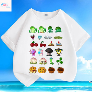 Áo thun cổ tròn in hình bộ sưu tập cây cối Plants vs. Zombies dành cho bé trai, kiểu dáng thoải mái và giản dị.