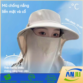 Mũ Chống Nắng Chống Tia UV 99% Vành Mũ Lớn Bảo Vệ Cổ, Thoáng Khí Chống Bụi, Có Thể Tháo Rời