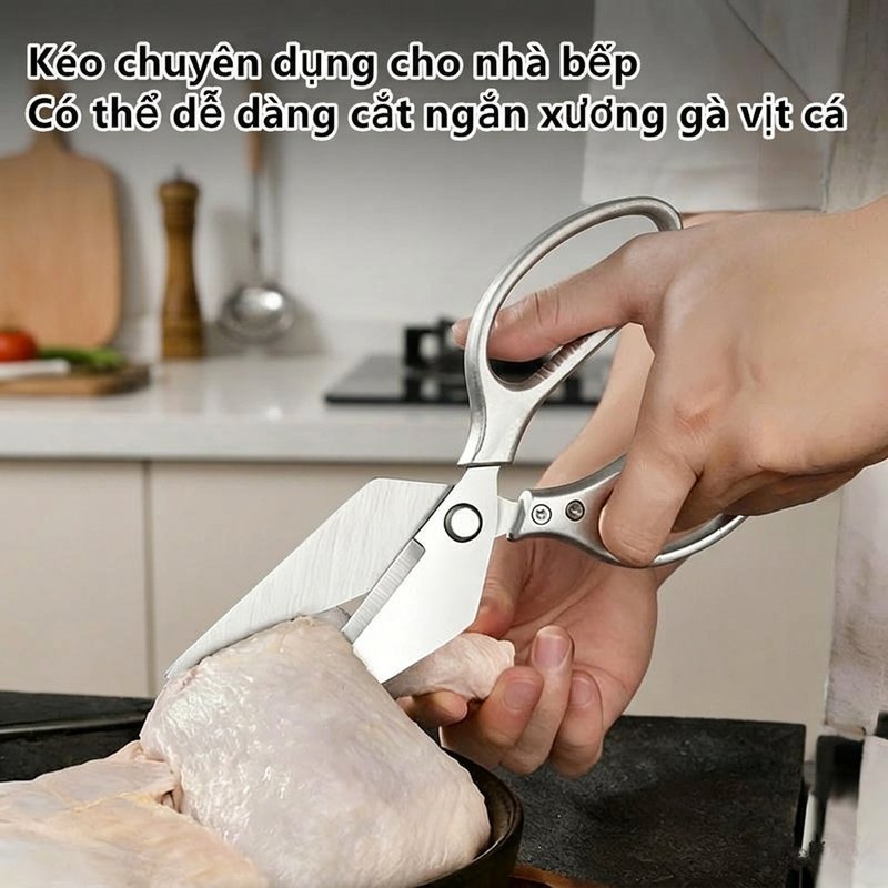 Kéo nhà bếp đa chức năng hợp kim nhôm sắc bền chống trượt dễ dùng cho gia đình cắt thịt hải sản