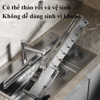 Giá treo dao nhà bếp chắc chắn tiện lợi kèm ống đựng đũa bằng thép carbon