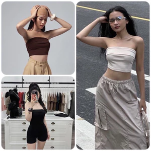TH003- Áo ống- áo cúp ngực-áo quây dáng croptop thun tăm TL.Online Store ⭐️freeship